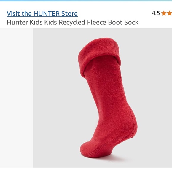 Hunter Kids Red Boot Socks - Picture 3 of 5